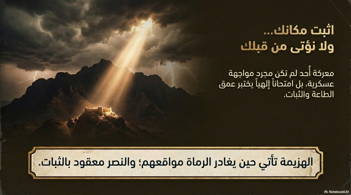 اثبت مكانك… ولا نؤتى من قبلك