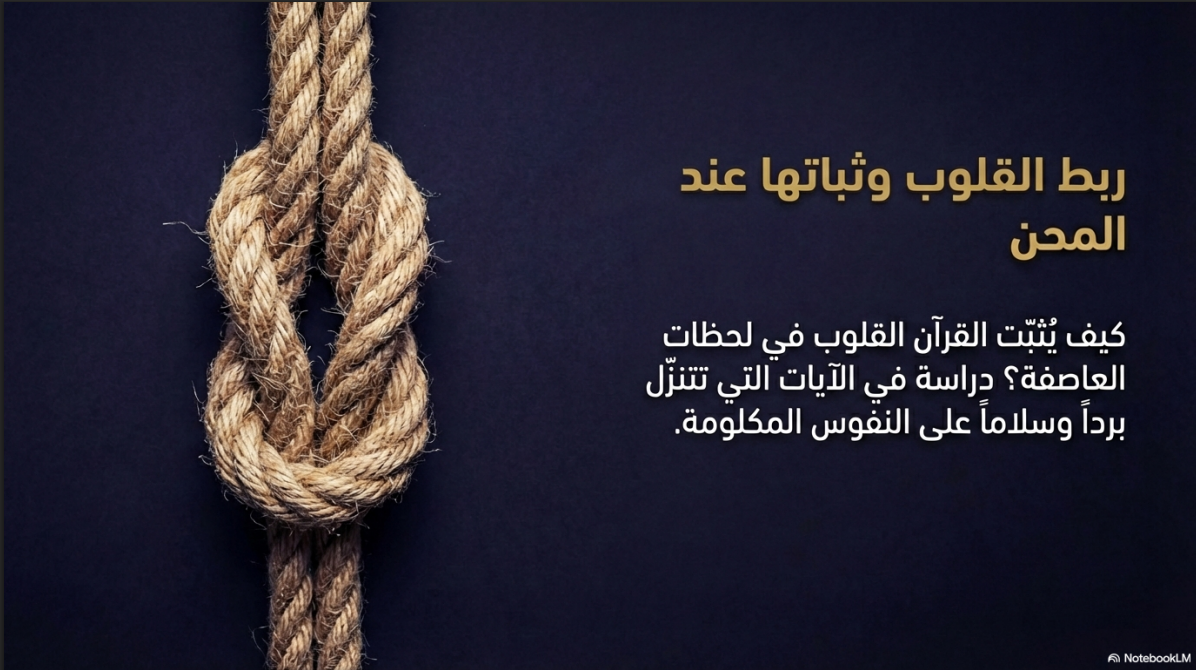 ربط القلوب وثباتها عند المحن