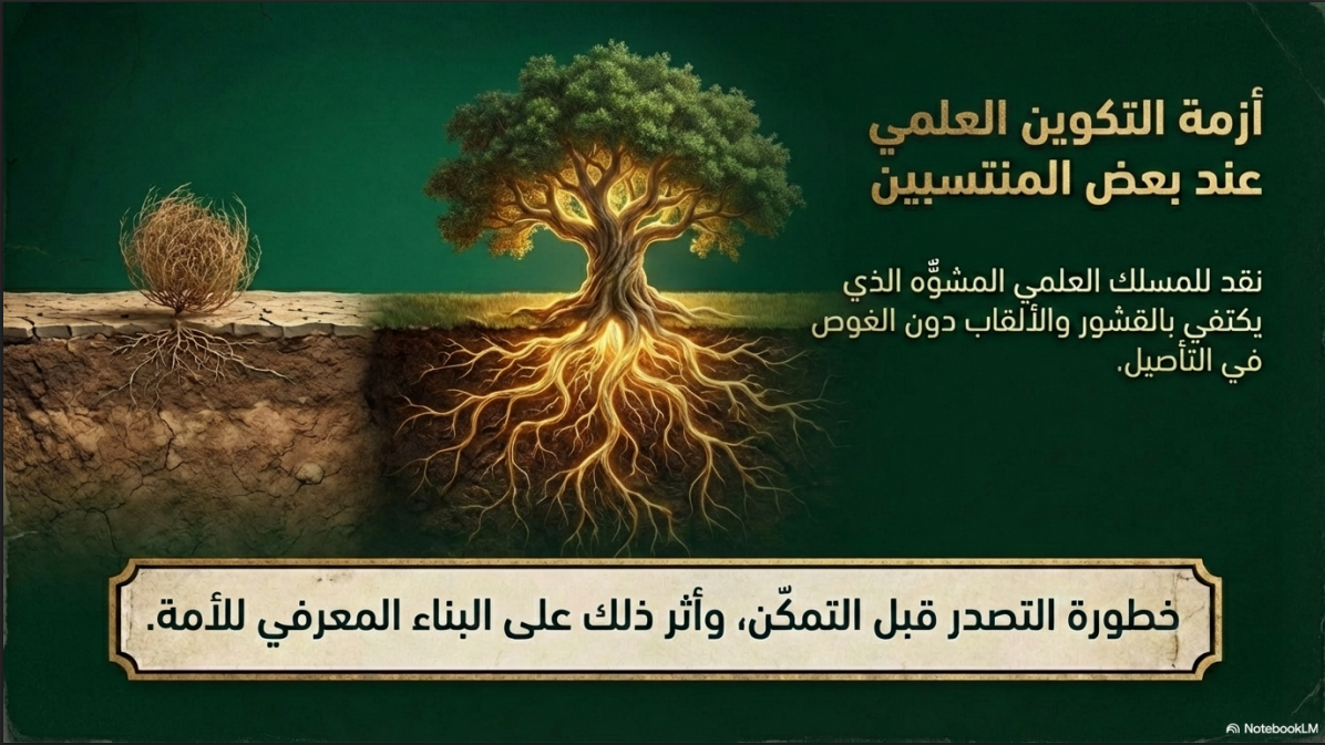 أزمة التكوين العلمي عند بعض المنتسبين